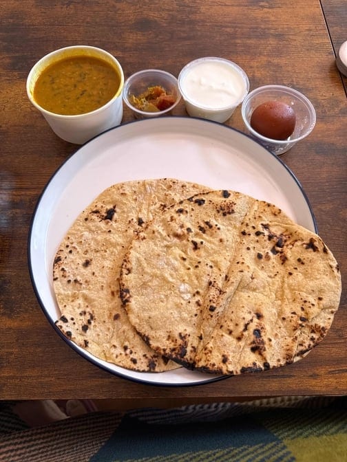 Veggie Jain Combo with Roti.
